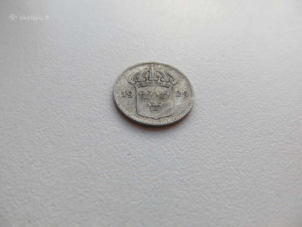 10 ore , Švedija , 1929 sidabras G - nuotraukos Nr. 2