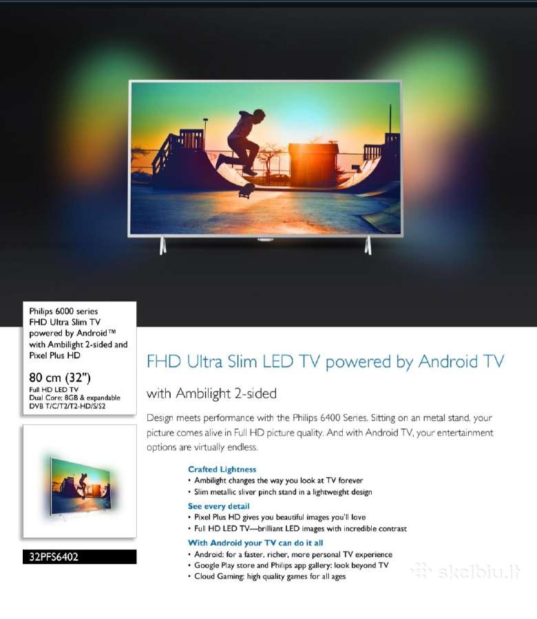 Philips. Išmanus Android, 32"-82cm. - nuotraukos Nr. 4