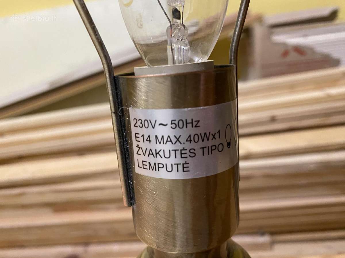 Stalinis šviestuvas, žalvaris, žvakutės tipo - nuotraukos Nr. 3