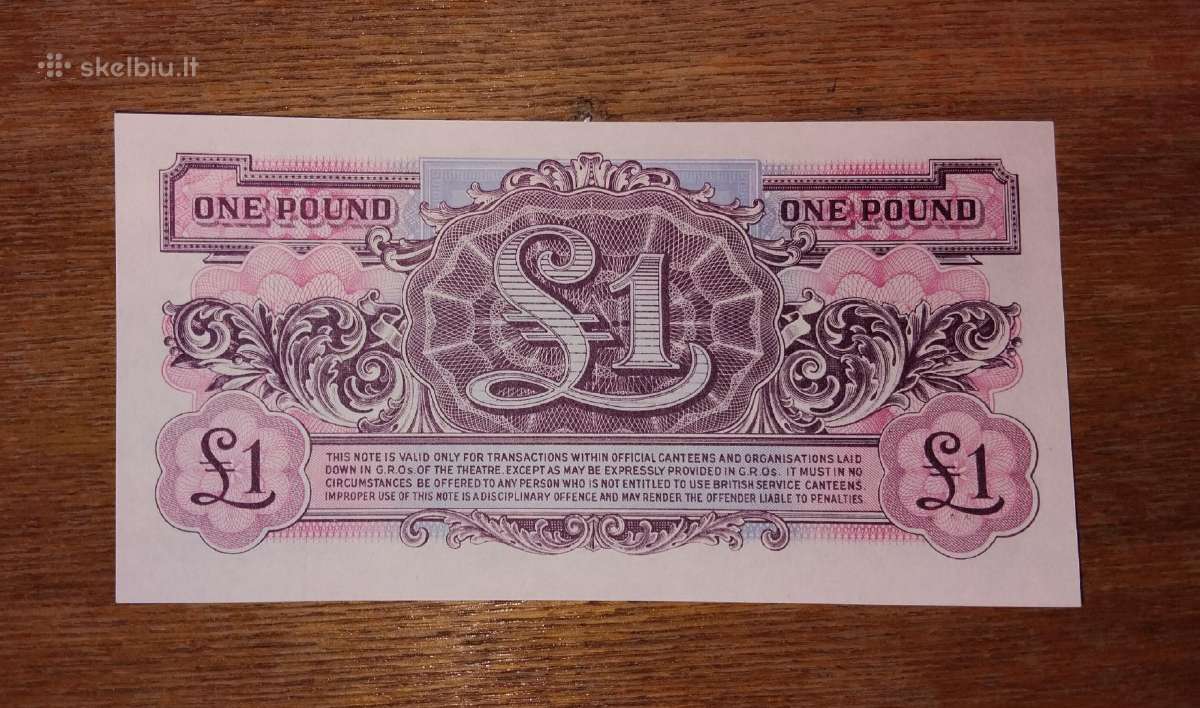 Anglijos 1 £ banknotas - nuotraukos Nr. 2