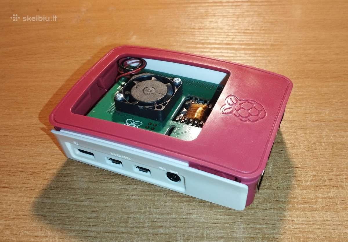 Raspberry Pi4 4gb su Poe-hat ir korpusu