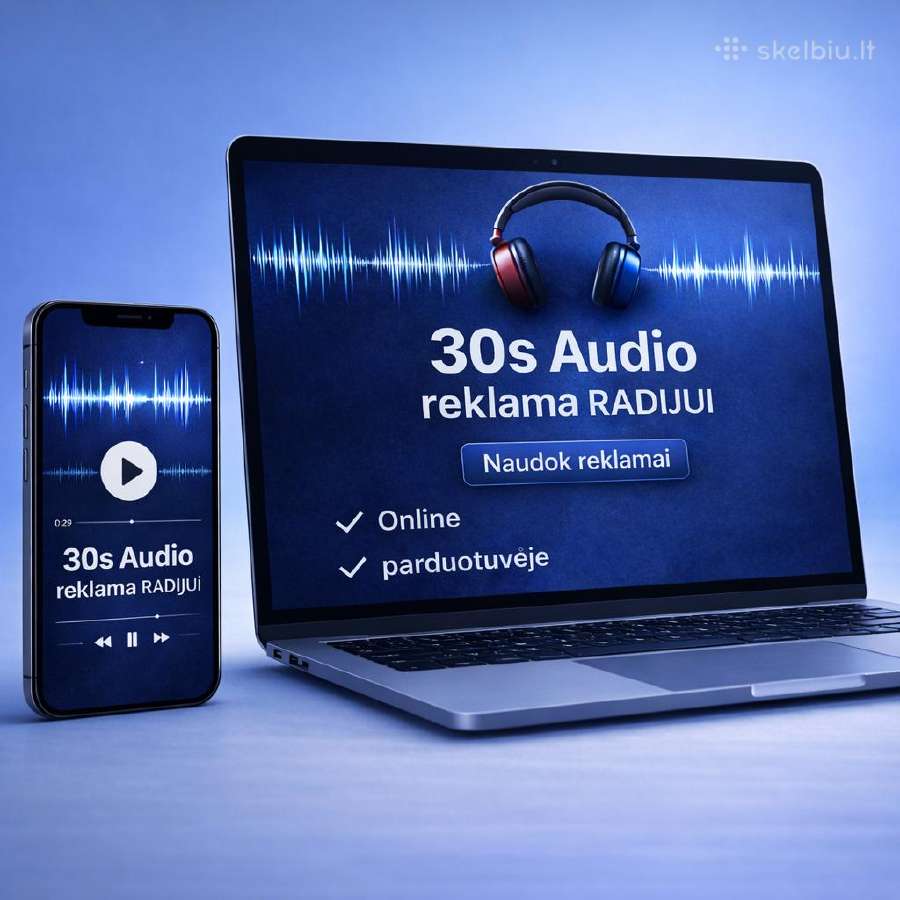 Parduodamas paruoštas Radijo reklamos audio įrašas
