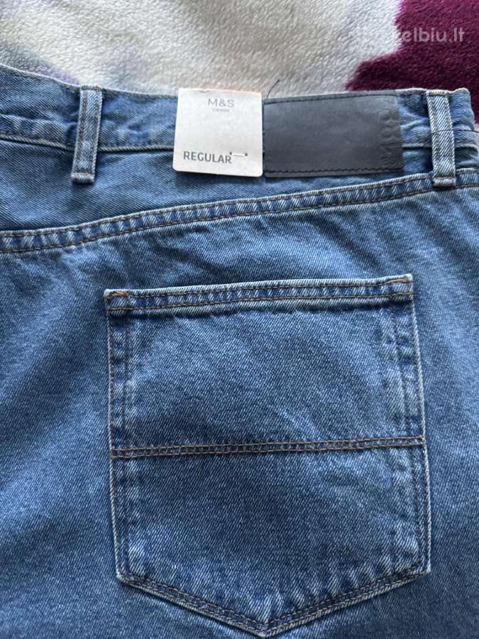 Marks & Spencer džinsai blue 44x31" 112cm Naujos - nuotraukos Nr. 4