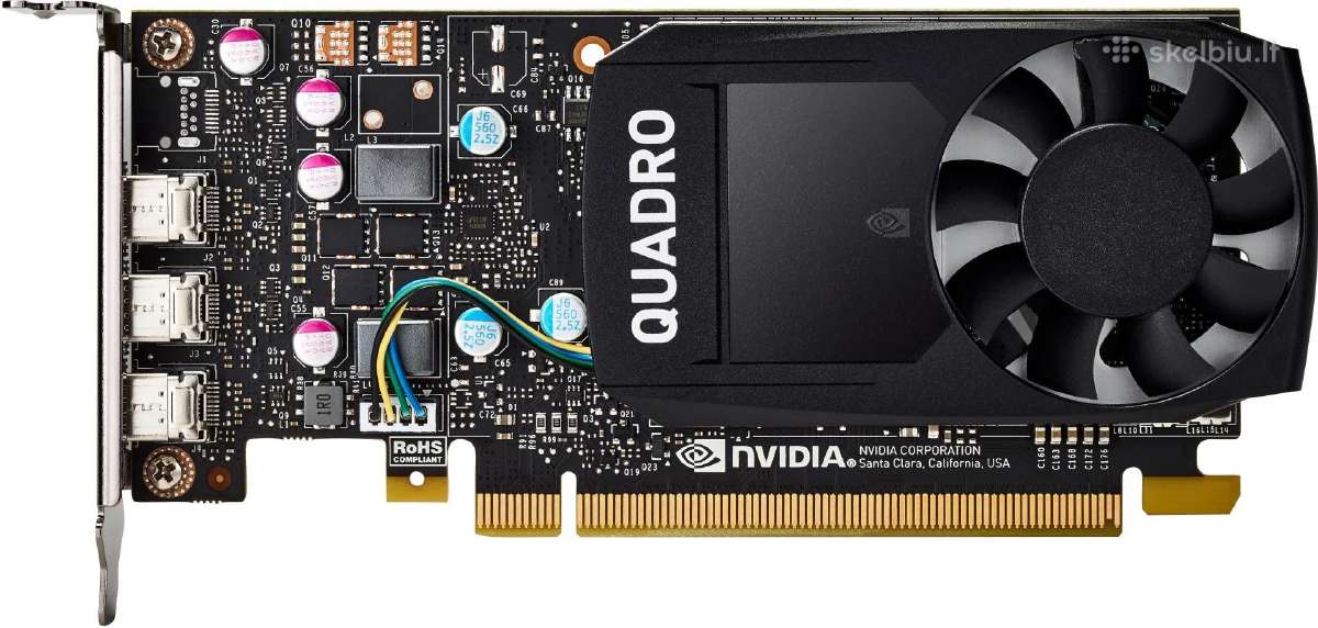 Nvidia Quadro P400 2gb (full-height), 3 minidp
