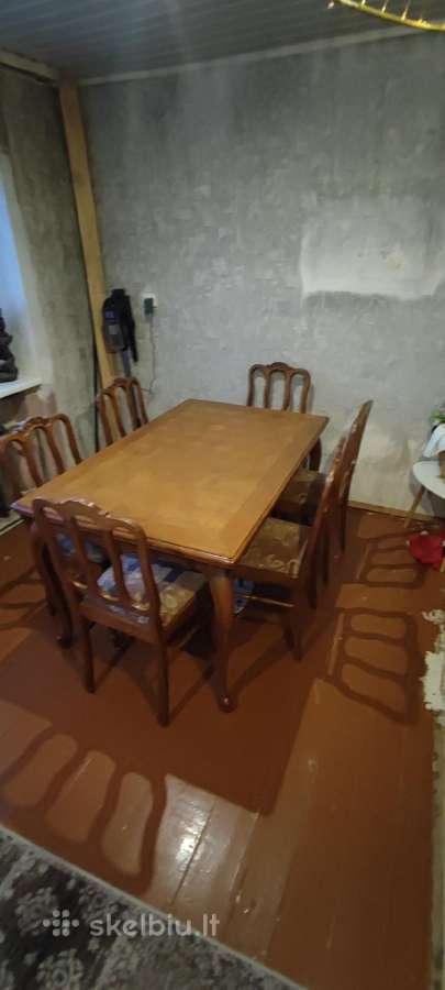 Stalas ir 6 kėdės puikios būklės. - nuotraukos Nr. 6