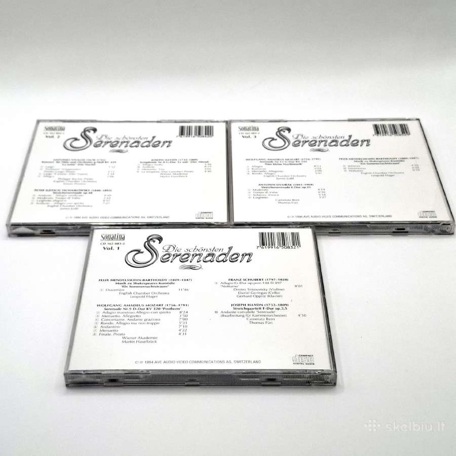 Mendelssohn, Mozart - Die Schönsten Serenaden 3xcd - nuotraukos Nr. 2