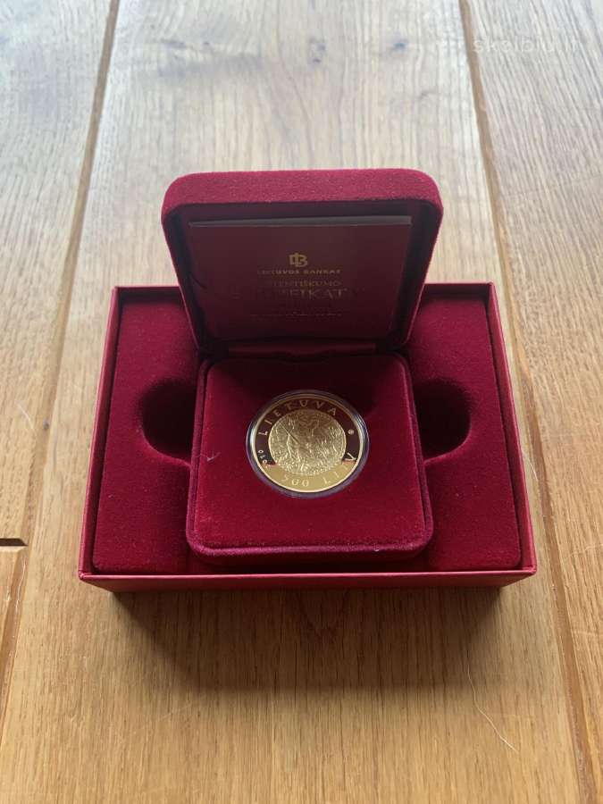 Žalgirio mūšis Auksinė moneta 500 Lt 2010 m. 1 oz - nuotraukos Nr. 3