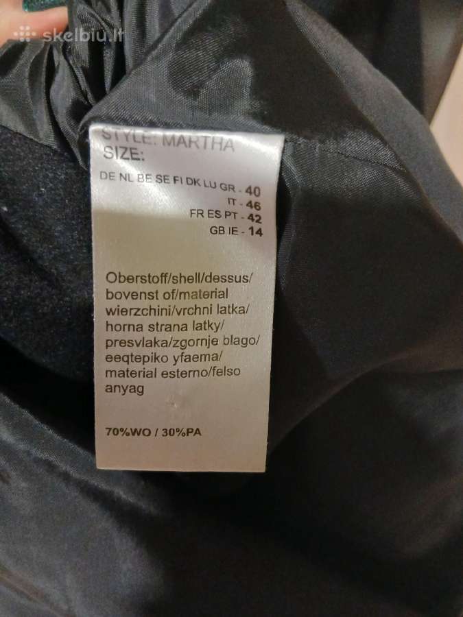 Moteriškas paltas juodas - nuotraukos Nr. 3