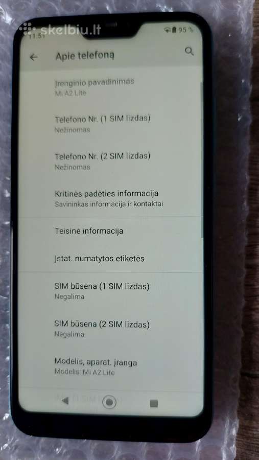 Xiaomi Mi A2 Lite (veikiantis) - nuotraukos Nr. 4