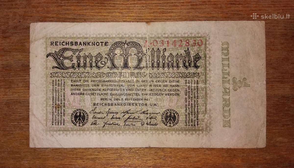 Vokietijos 1 mlrd markių banknotas