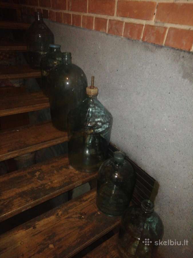 Stiklainiai, buteliai vynui 10l, 20l