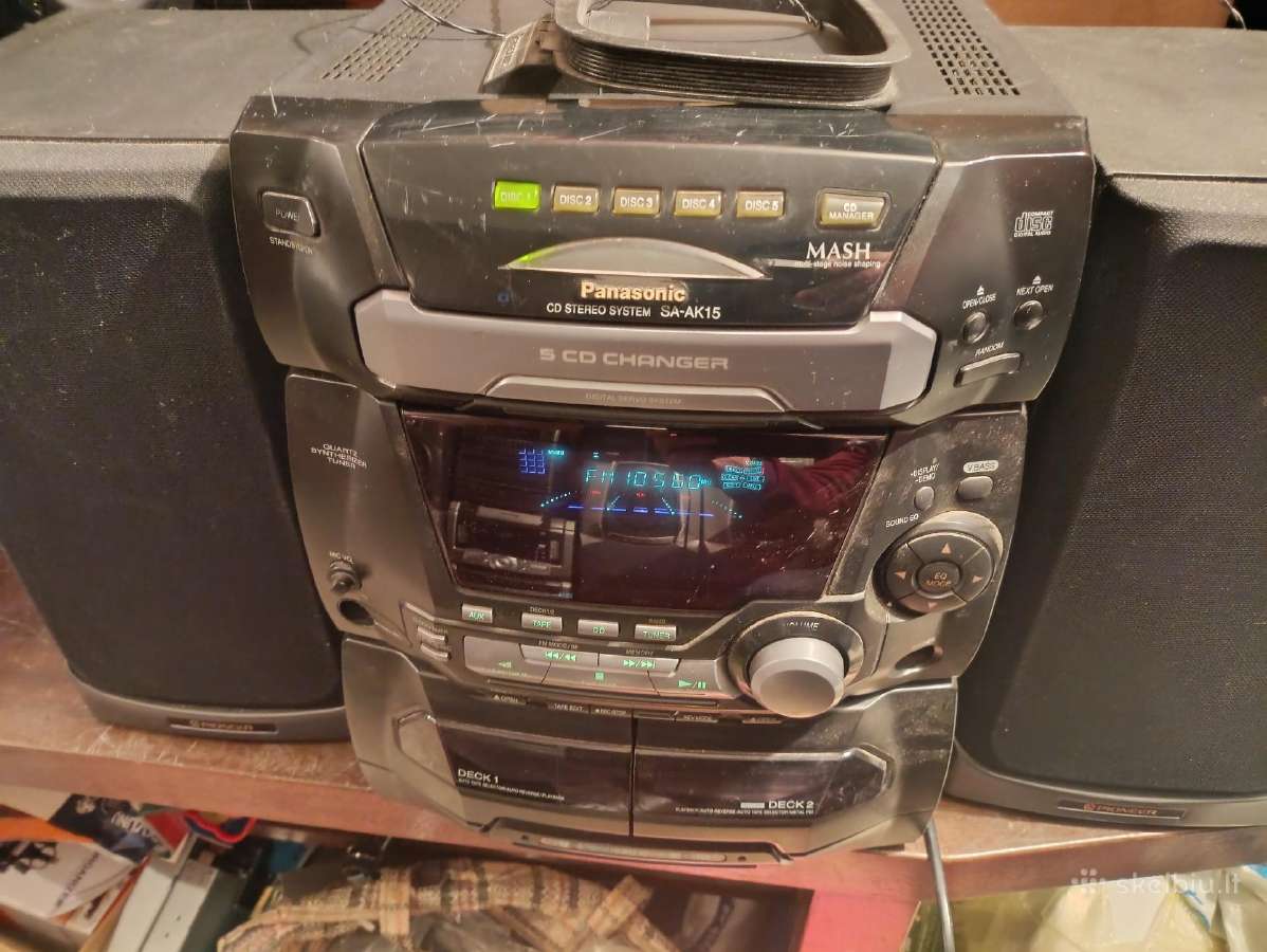 Panasonic Muzikinis, Centras CD,fm,aux,mc - nuotraukos Nr. 7