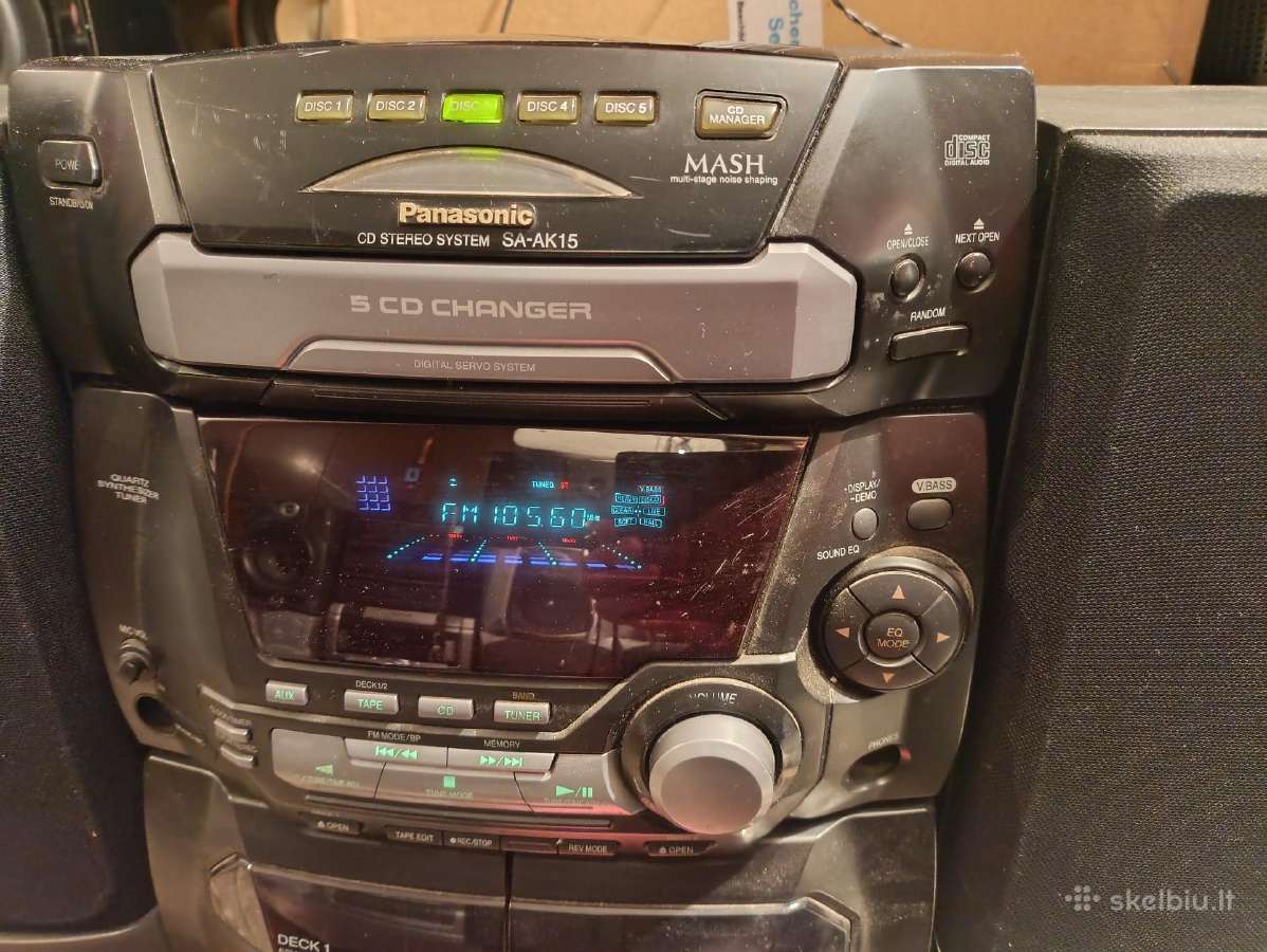 Panasonic Muzikinis, Centras CD,fm,aux,mc - nuotraukos Nr. 8