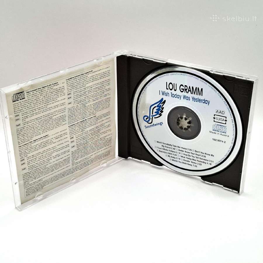 Lou Gramm - I Wish Today Was Yesterday (CD) - nuotraukos Nr. 3