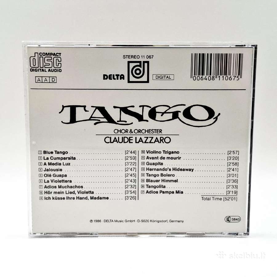 Claude Lazzaro - Tango (CD, Albumas) - nuotraukos Nr. 2