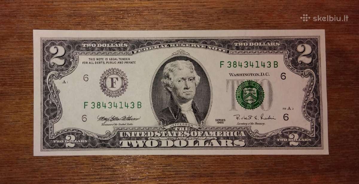 JAV 2 $ banknotas