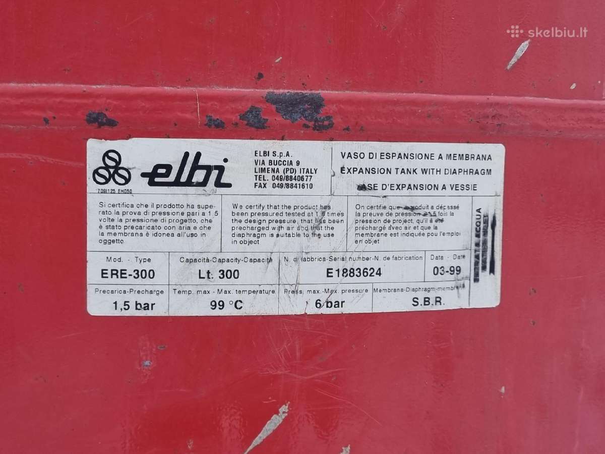 Išsiplėtimo indas 300l 6bar - nuotraukos Nr. 2