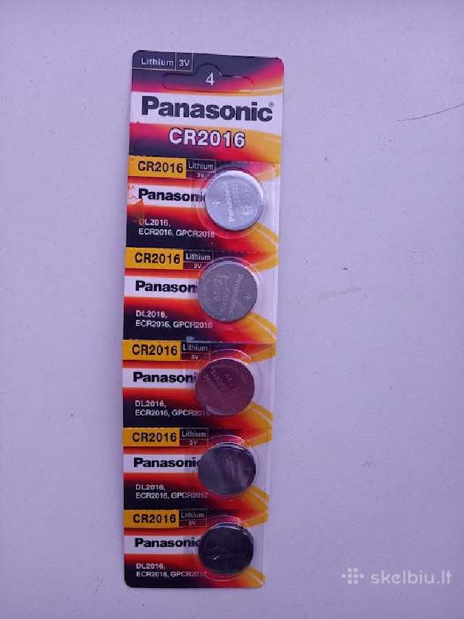 Panasonic Cr2016 Lithum 3v baterijų pakuotė