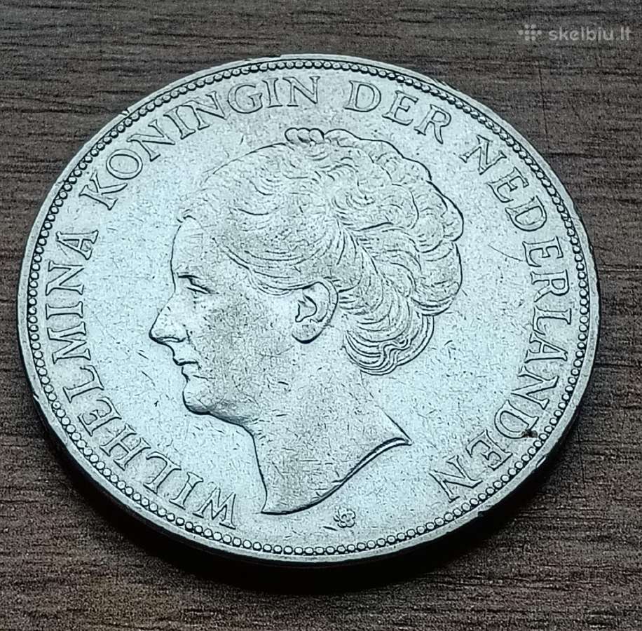Nyderlandų 2 1/2 guldeno 1930 m. - nuotraukos Nr. 2