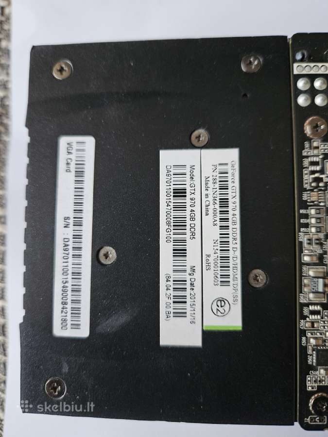 Nvidia Geforce Gtx 970 4gb Gddr5 (Blower versija) - nuotraukos Nr. 3