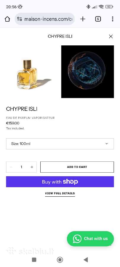 Maison incens Chypre Isli Edp 100 ml - nuotraukos Nr. 5