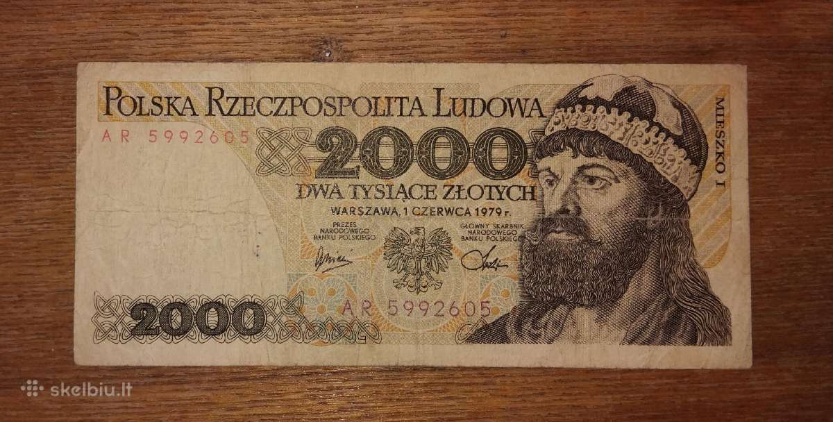Lenkijos 2.000 zlotų banknotas