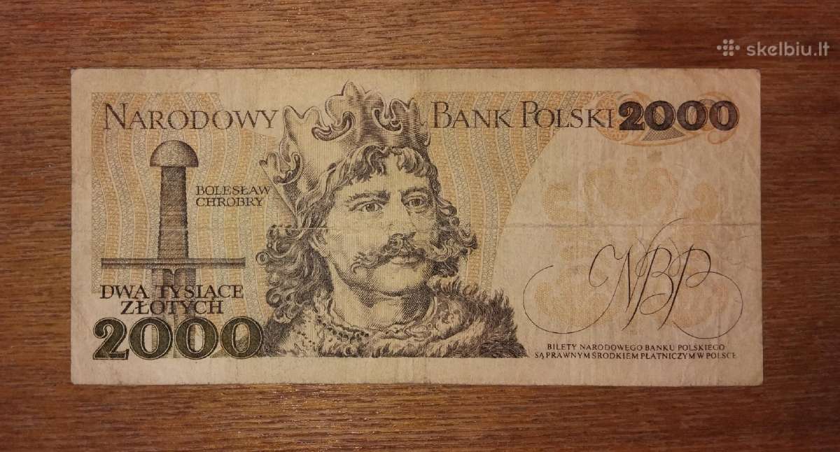 Lenkijos 2.000 zlotų banknotas - nuotraukos Nr. 2