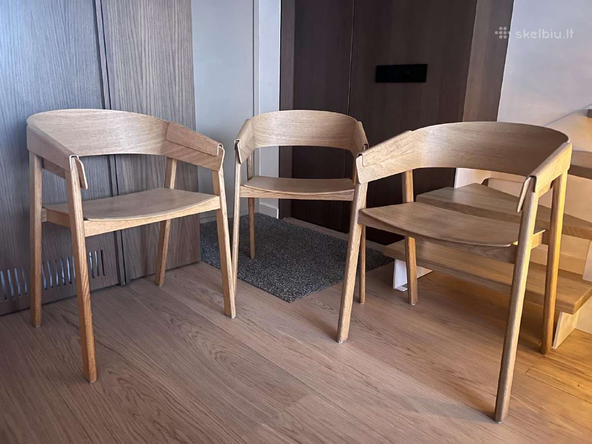 Muuto dizainerio valgomojo kėdės 3vnt
