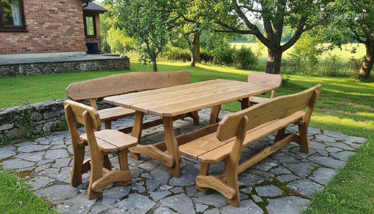 Ąžuolo, klevo uosio baldai, suolai - nuotraukos Nr. 7