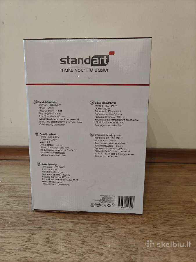 Vaisių džiovyklė Standart Fd770 – 250 W - nuotraukos Nr. 2