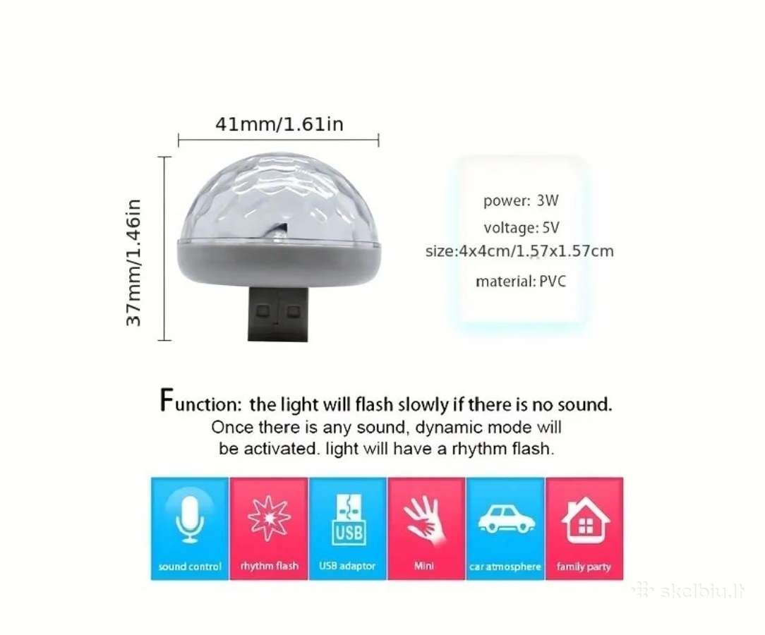 Usb magiškas šviestuvas - nuotraukos Nr. 2
