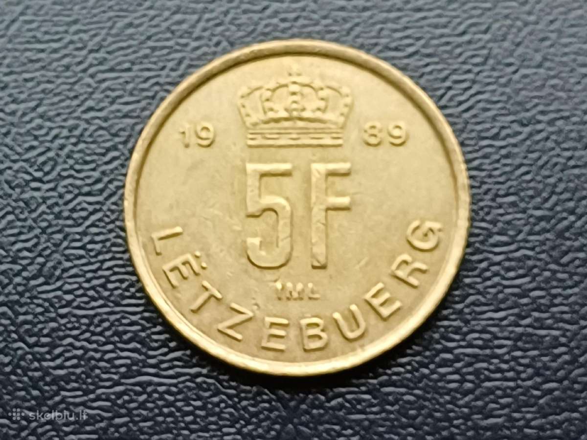 5 frankai 1989m. Liuksemburgas