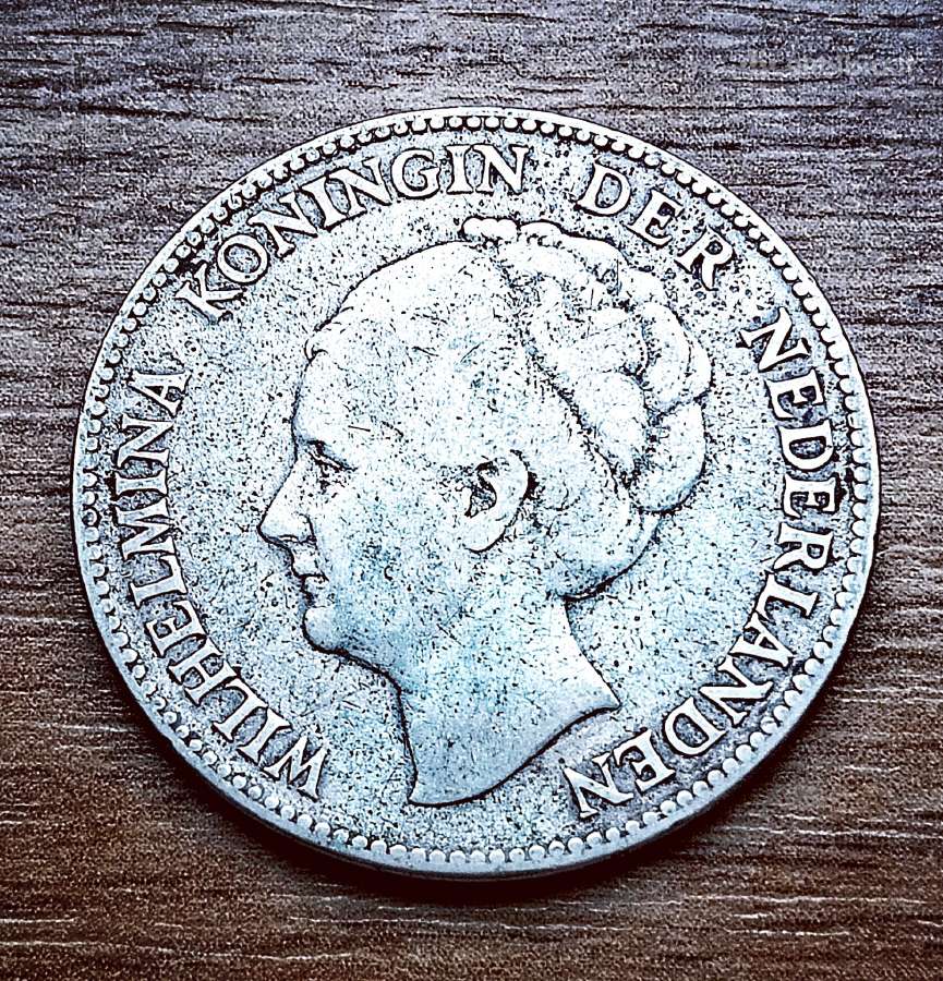 Nyderlandų sidabrinis guldenas 1931 m. - nuotraukos Nr. 2