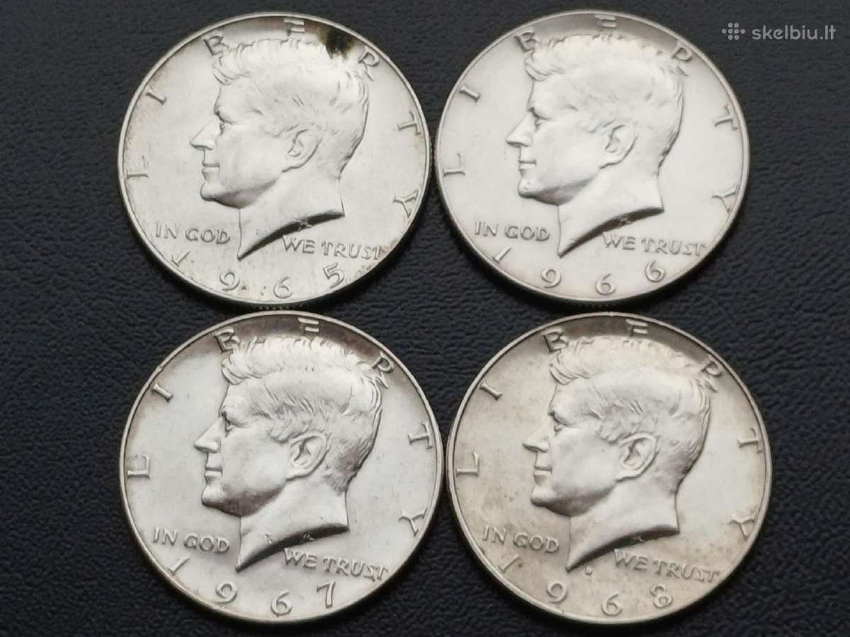 Pusdoleriai 1965,66,67,68m. JAV sidabras 400 - nuotraukos Nr. 2
