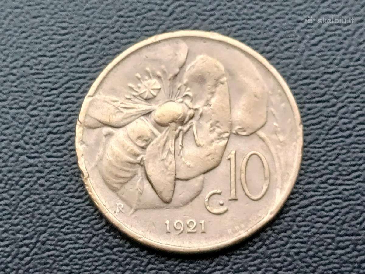 10 čentisimų 1921m. Italija