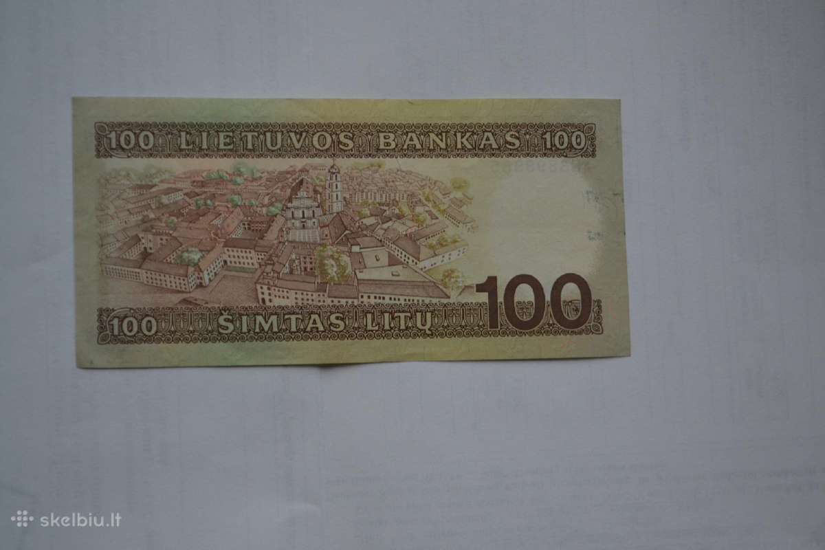 100 Litu 1991 m.ah - nuotraukos Nr. 2
