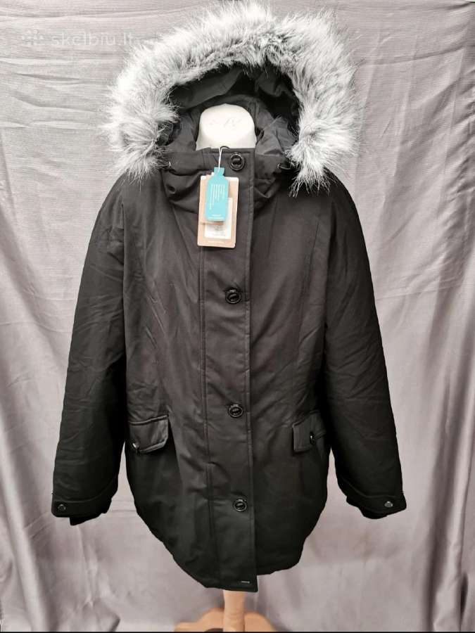 Žieminė striukė paltas parka su kapišonu šilta