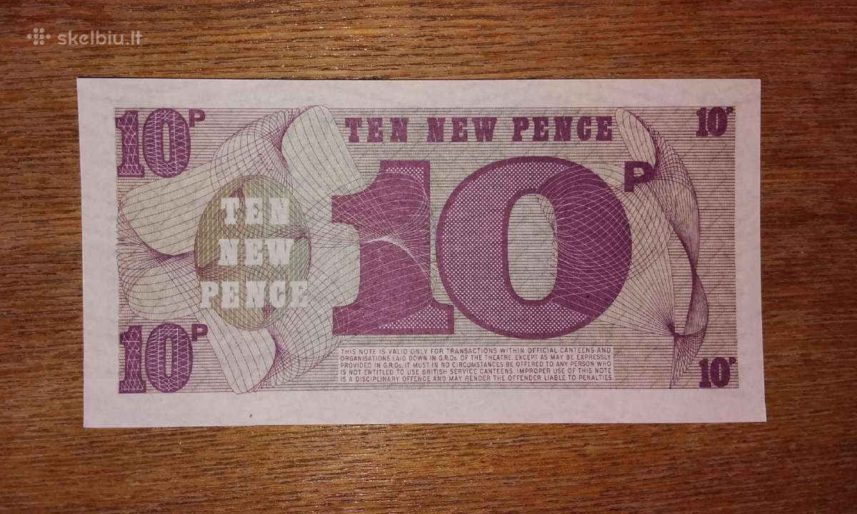 Anglijos 10 pencu banknotas