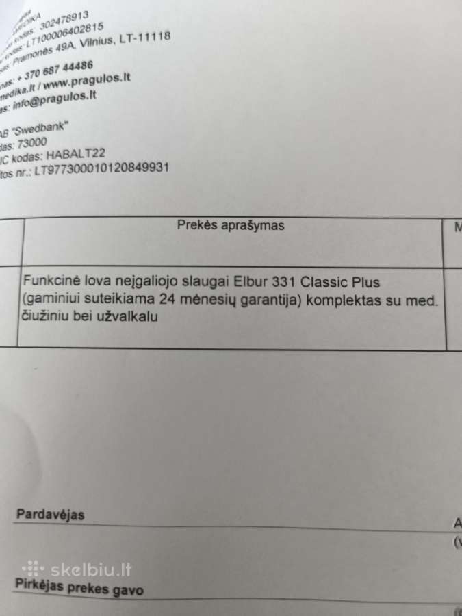 Lova invalidų - nuotraukos Nr. 2