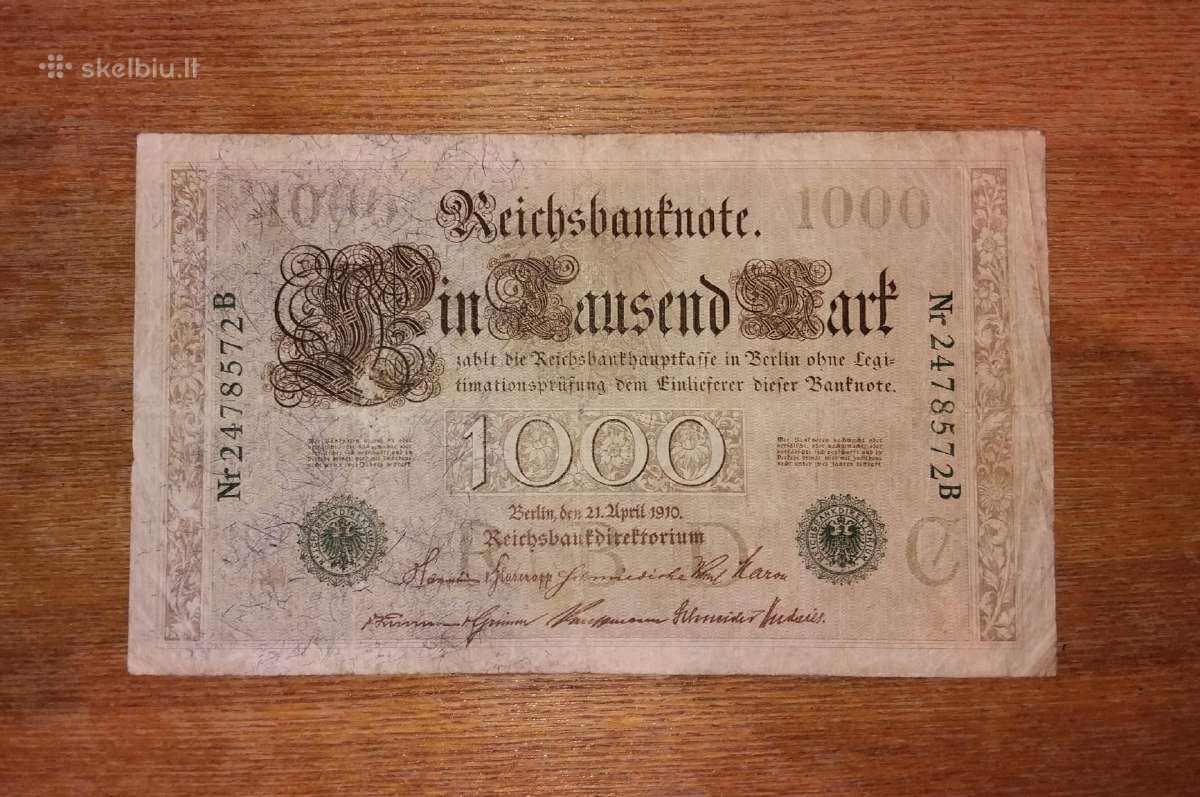 Vokietijos 1.000 markių banknotas