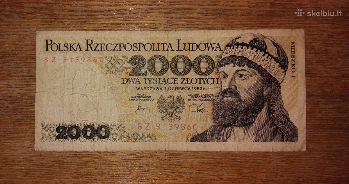 Lenkijos 2.000 zlotų banknotas