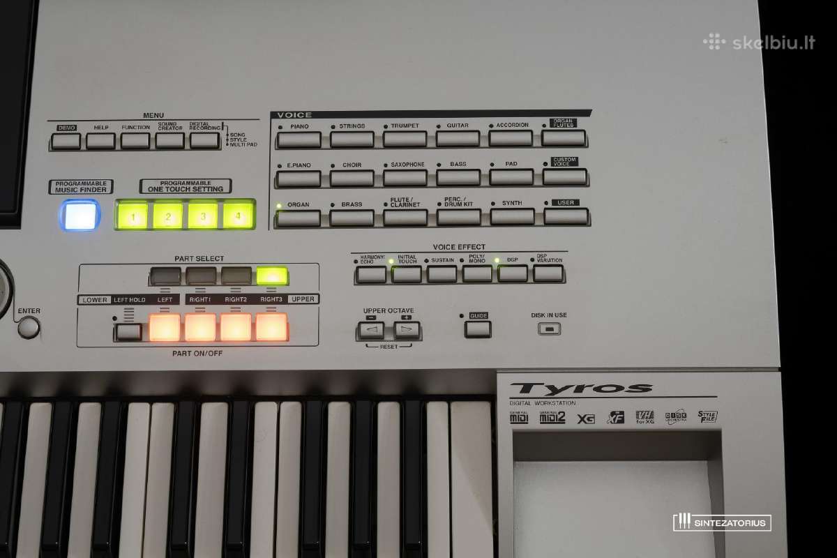 Yamaha Tyros (1st gen) sintezatorius - nuotraukos Nr. 4