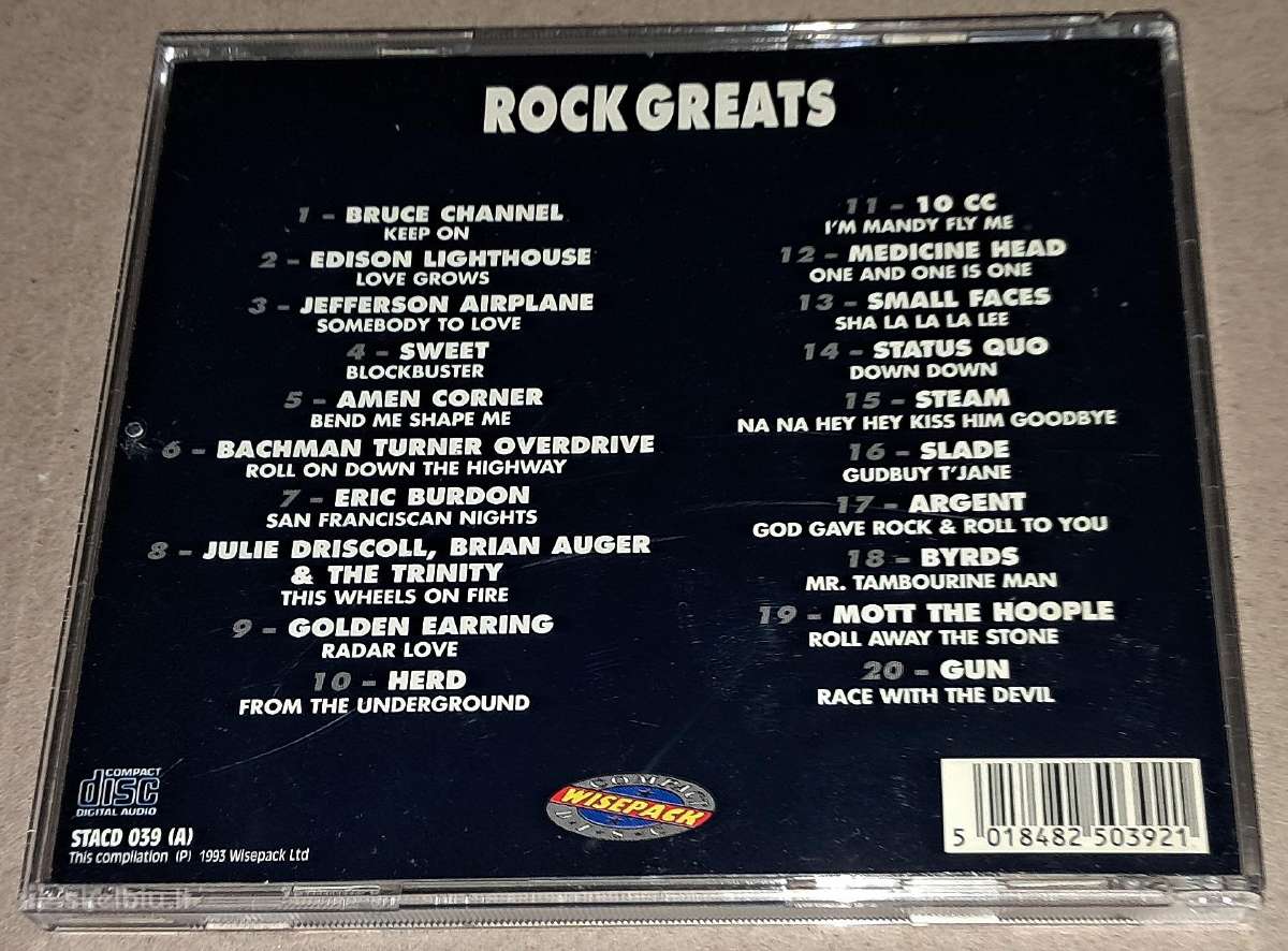 Rock Greats - 20 Of The Cream Of Rock (Audio CD) - nuotraukos Nr. 2