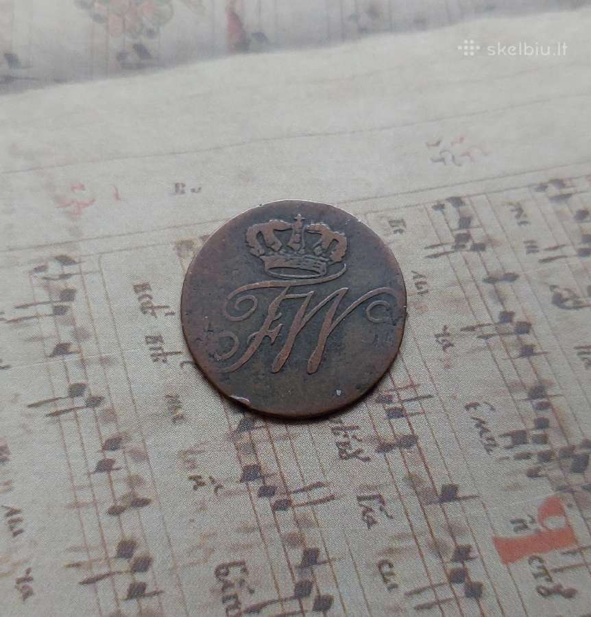 1 pfennig 1804 A Prūsija Vokietija - nuotraukos Nr. 2