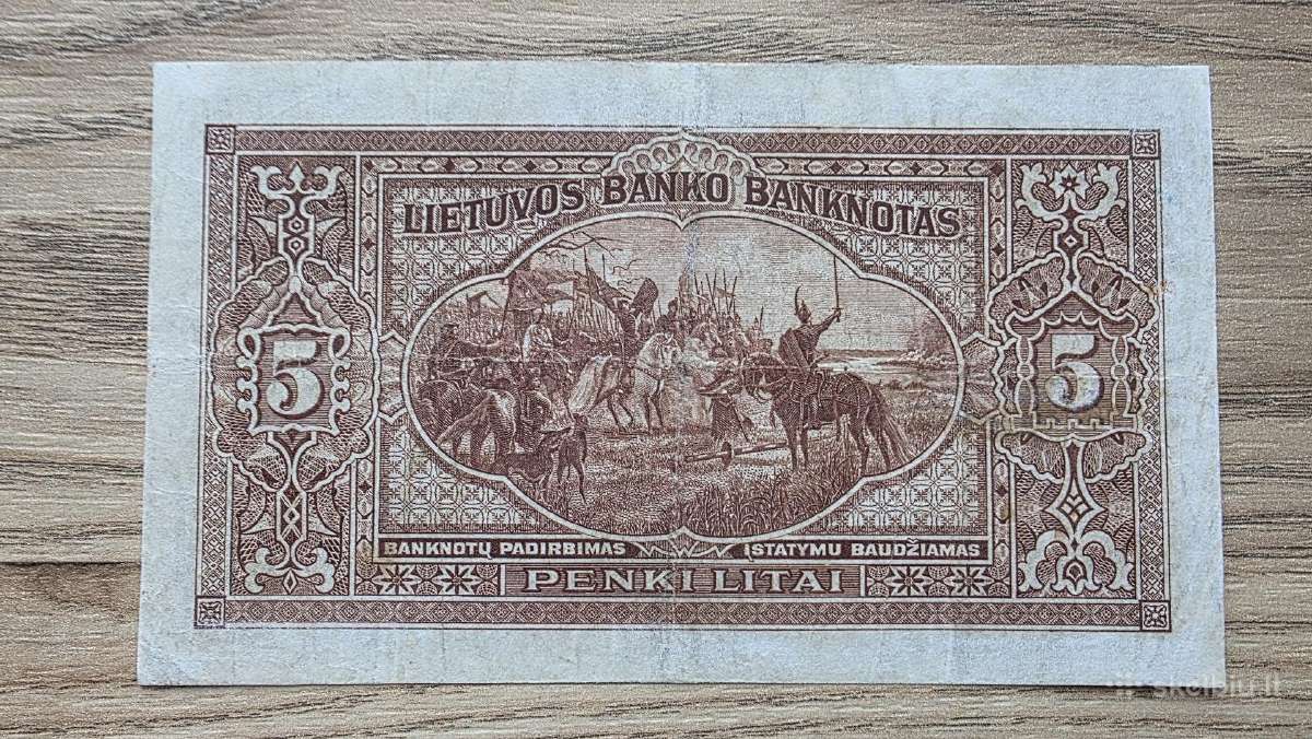 1930 metų 5 smetoniški litai - nuotraukos Nr. 2
