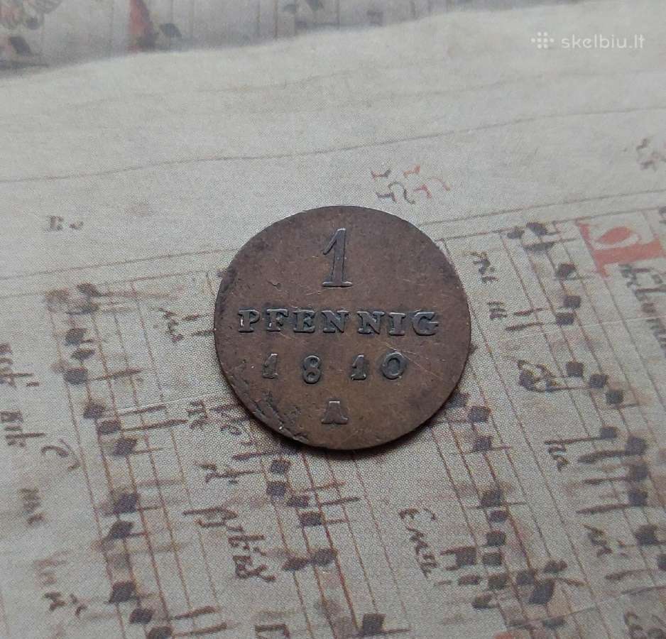 1 pfennig 1810 A Prūsija Vokietija