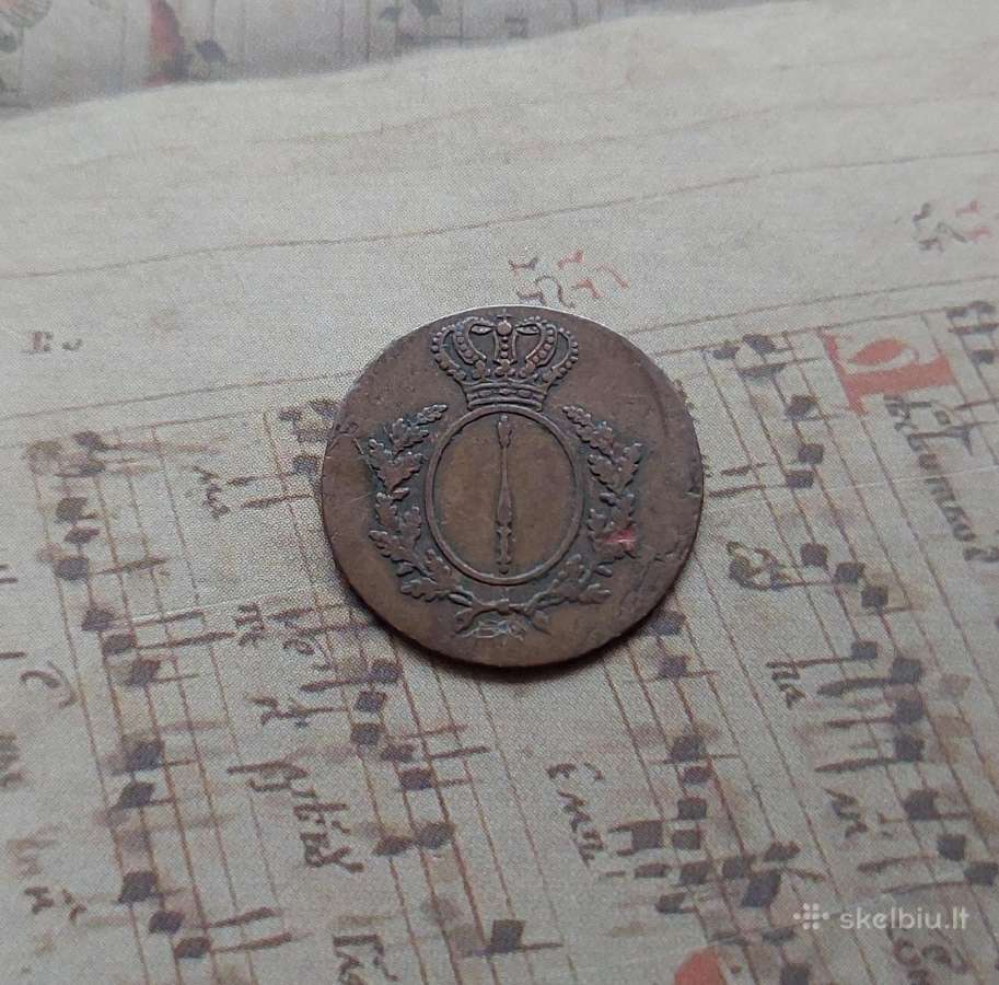 1 pfennig 1810 A Prūsija Vokietija - nuotraukos Nr. 2