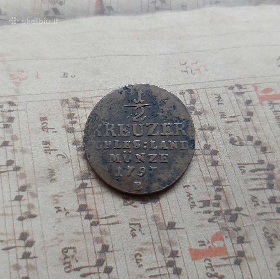 1/2 kreuzer 1797 B Prūsija Vokietija