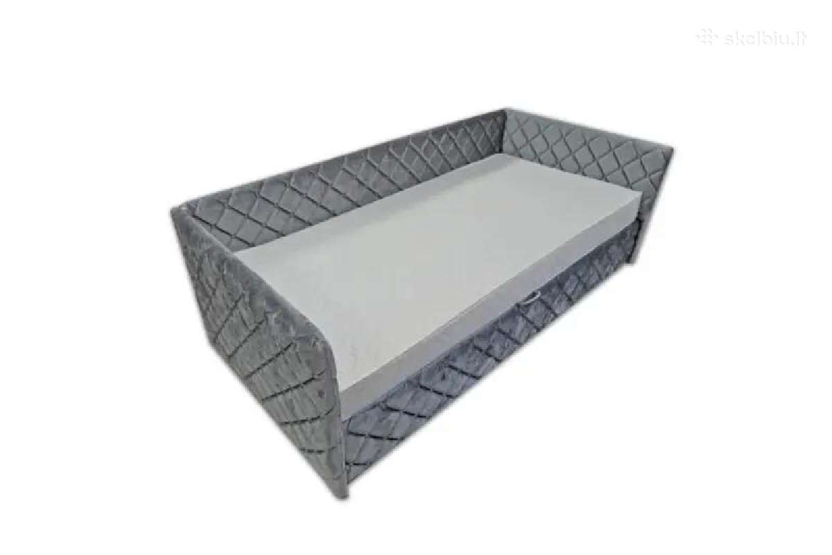 Viengulė lova Eliza Soft 900 su čiužiniu - nuotraukos Nr. 3