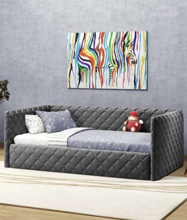 Viengulė lova Eliza Soft 900 su čiužiniu - nuotraukos Nr. 5